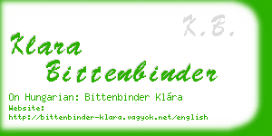 klara bittenbinder business card